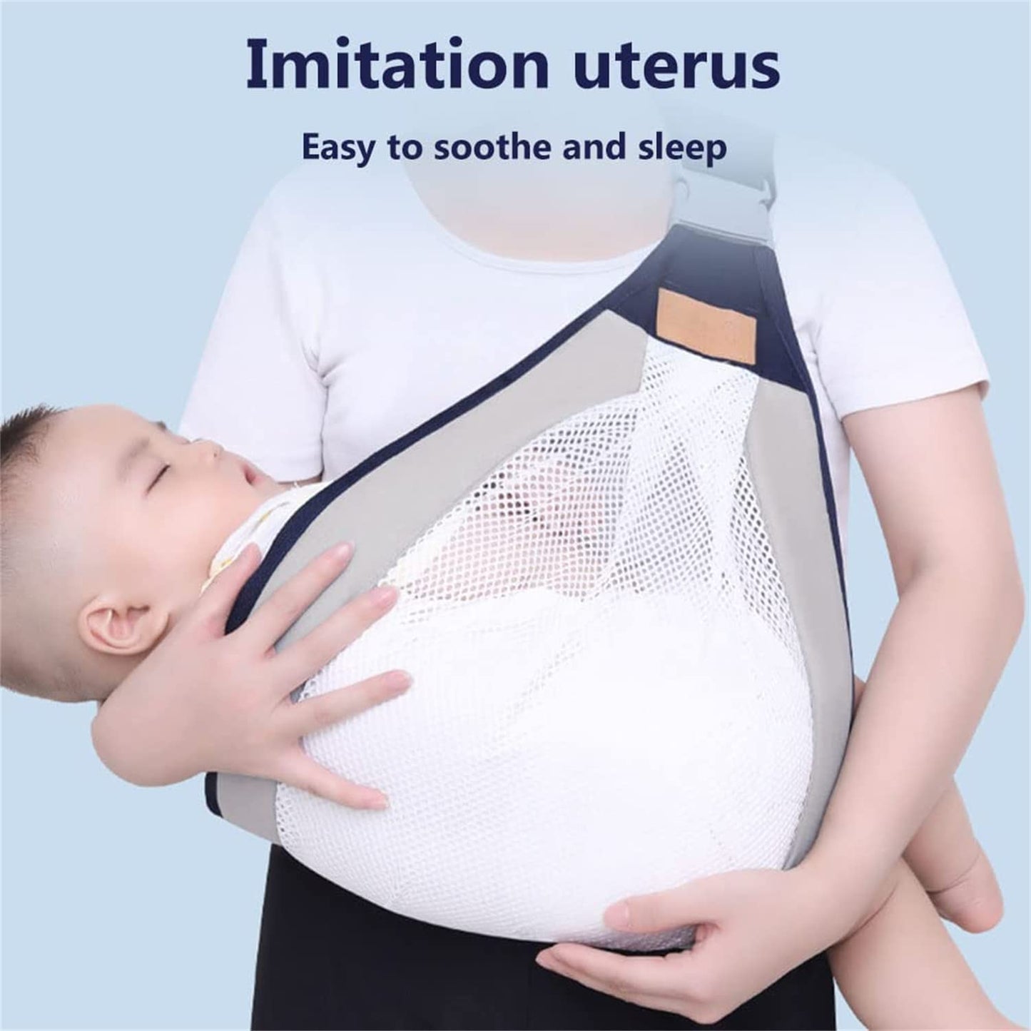 1PC Baby Carrier, Ergonomic Baby Strap one Shoulder Labor-Saving Polyester Baby Half Wrapped Sling...?