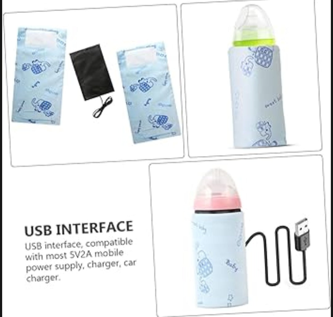 Portable USB Baby Bottle Warmer – Universal Insulated Milk Heater Sleeve for Travel and Home Use....?