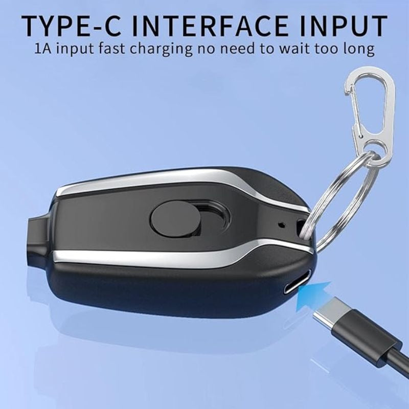 Mini Keychain Power Bank 1500 Mah Ultra Compact Emergency Power Bank Type C....?