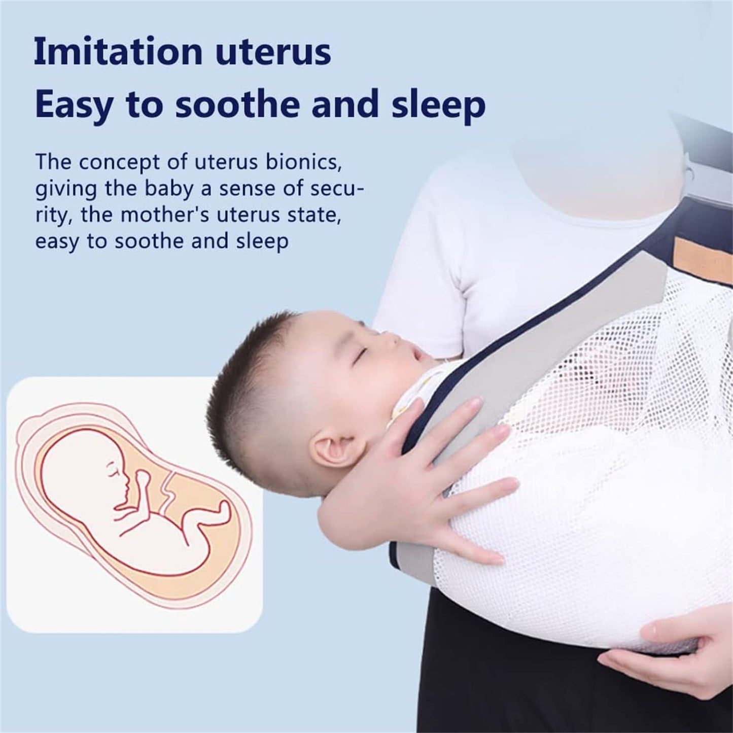 1PC Baby Carrier, Ergonomic Baby Strap one Shoulder Labor-Saving Polyester Baby Half Wrapped Sling...?
