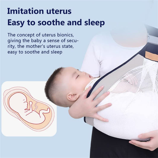 1PC Baby Carrier, Ergonomic Baby Strap one Shoulder Labor-Saving Polyester Baby Half Wrapped Sling...?