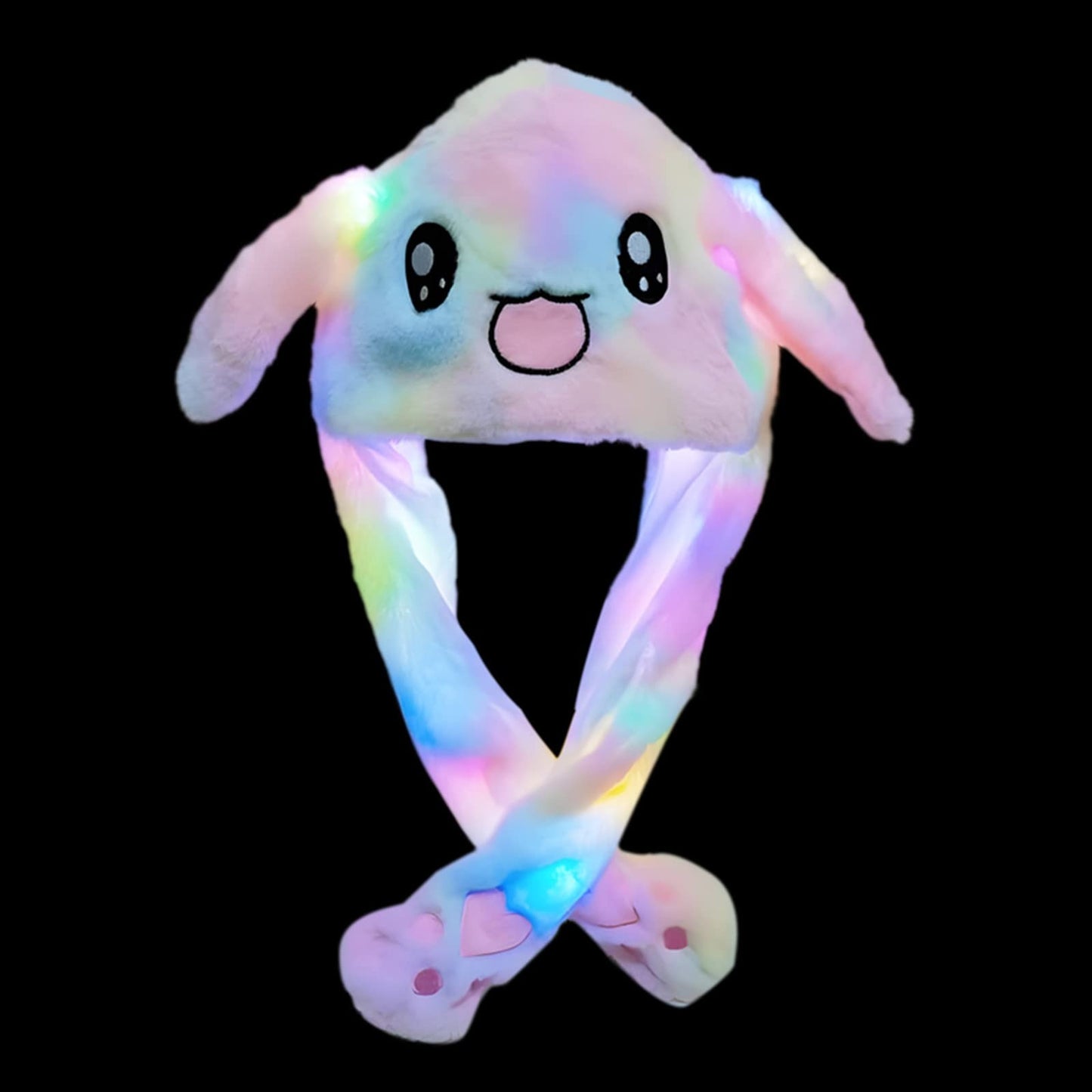 Bunny Caps: Winter Plush Ear Muffs & Ear Warmers with LED Lights..