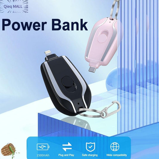 Mini Keychain Power Bank 1500 Mah Ultra Compact Emergency Power Bank Type C....?