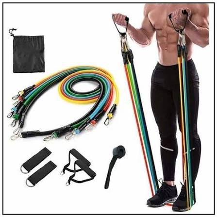 11-Piece Resistance Band Set for Home Gym Fitness Training....?
