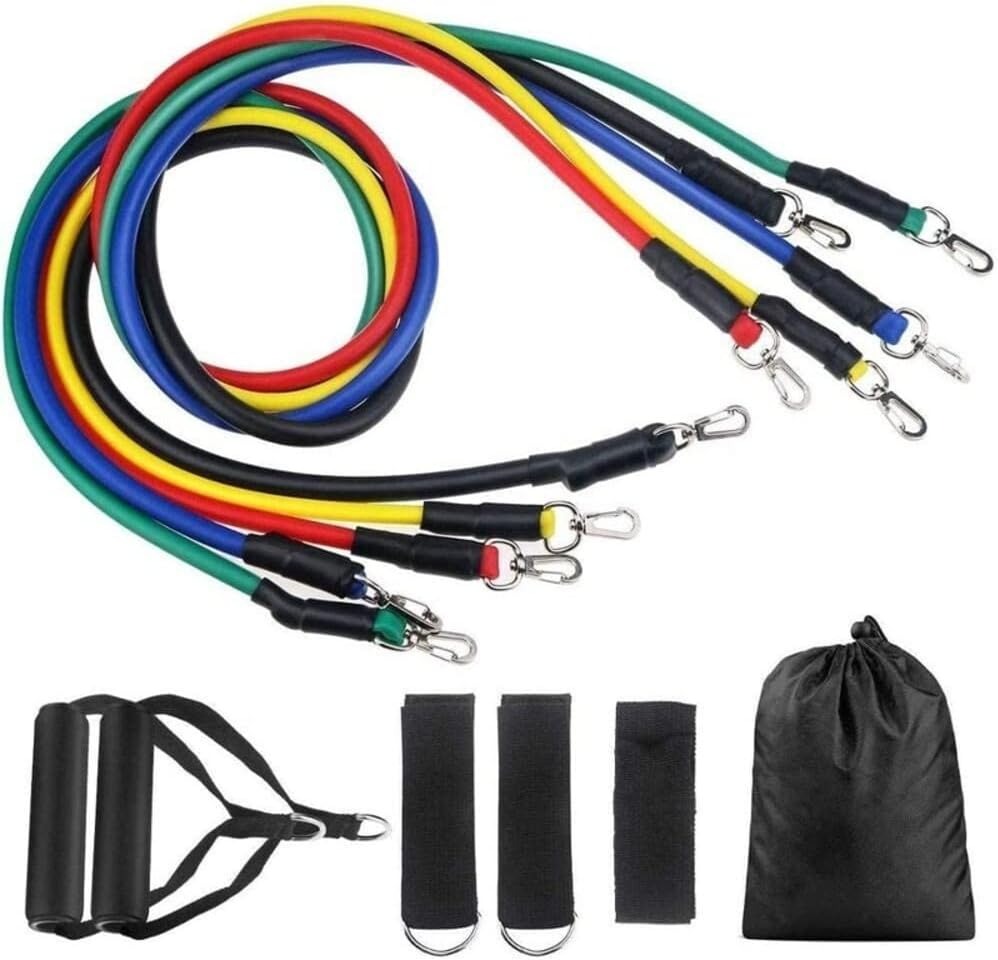 11-Piece Resistance Band Set for Home Gym Fitness Training....?