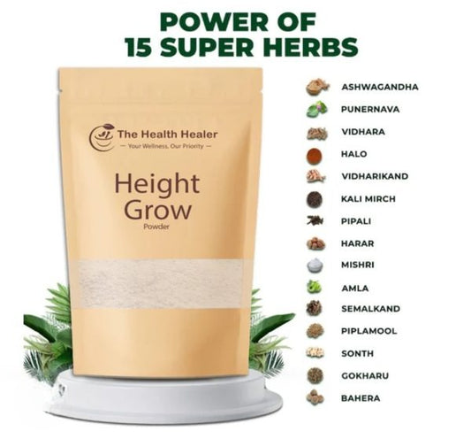 The Health Healer Height Grow Powder – 100% Natural Height Increase Supplement for Daily Growth & Wellness – 70g....?