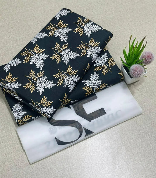 2 Pcs Women's Unstitched Printed Suit..?
