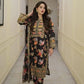 3 Pcs Women's Stitched Lawn Sequins Embroidered Suit...?