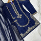 3 Pcs Women's Stitched Shamoz Silk Embroidered Suit...?
