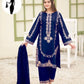 3 Pcs Women's Stitched Shamoz Silk Embroidered Suit...?