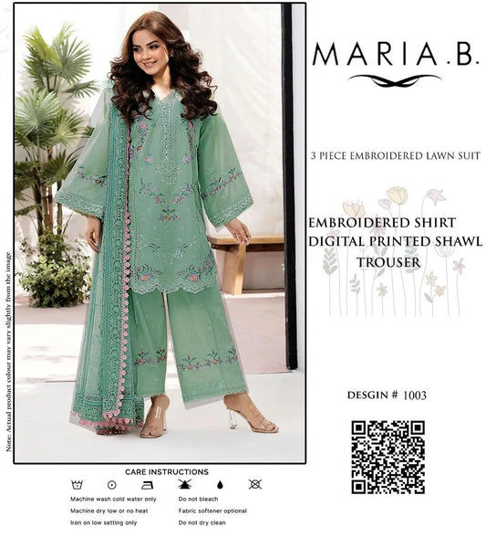 3 Pcs Women's Unstitched Embroidered Suit....?