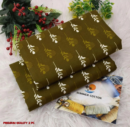 2 Pcs Women's Unstitched summer special Printed Suit..?