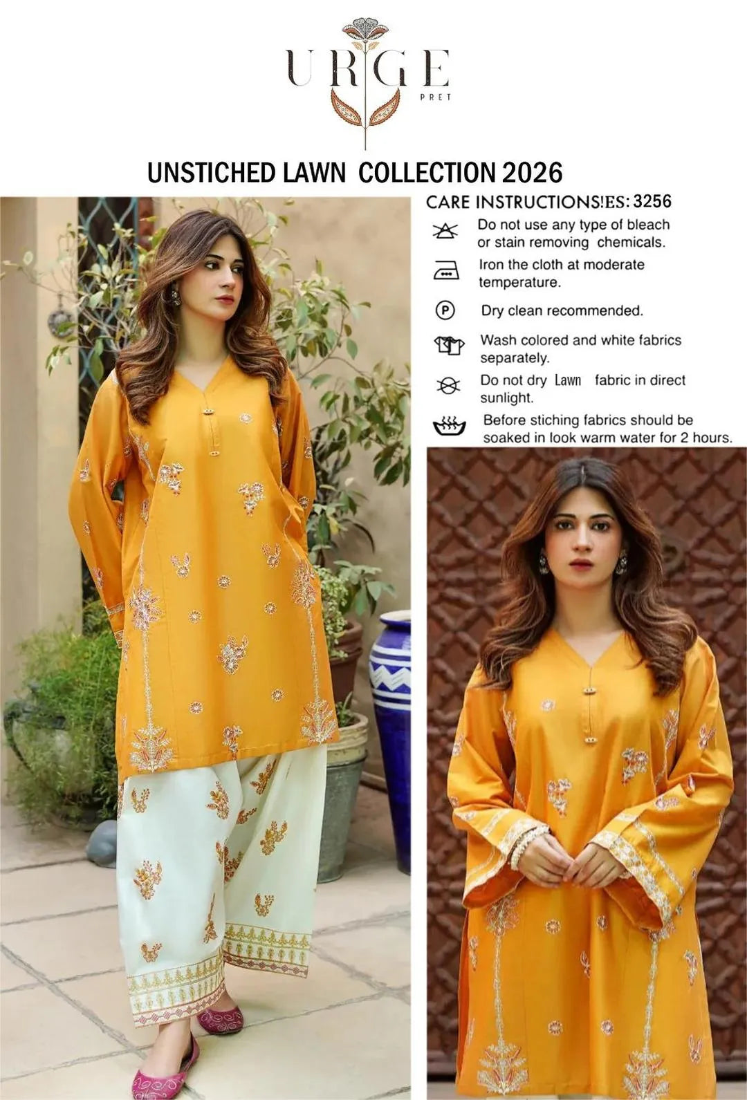 2 Pcs Women's Unstitched Embroidered Suit....?